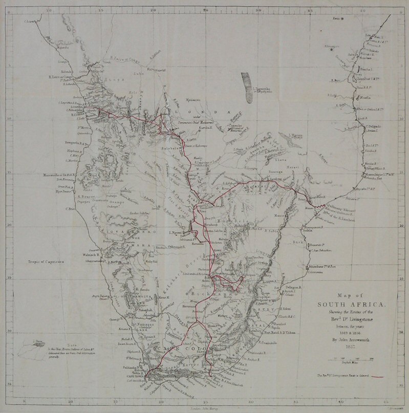 Antique Map Of South Africa